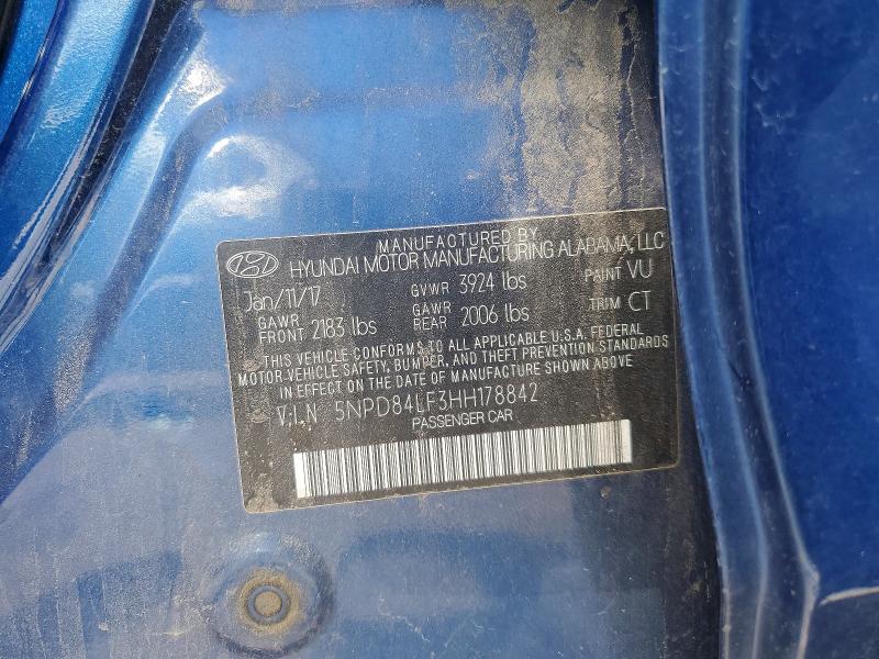 Auction sale of the 2017 Hyundai Elantra, vin: 5NPD84LF3HH178842, lot number: 56133736