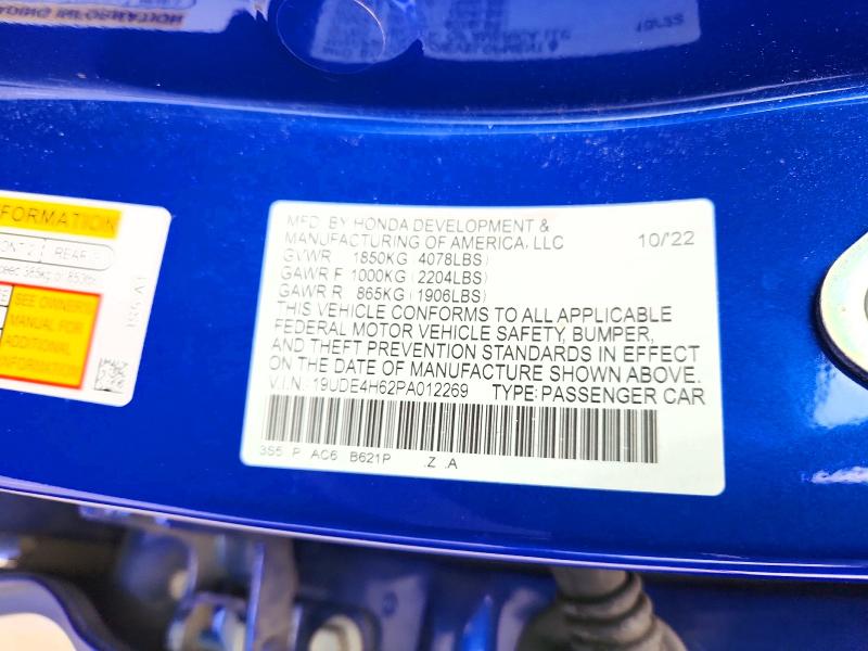 85606925 :رقم المزاد ، 19UDE4H62PA012269 vin ، 2023 Acura Integra مزاد بيع
