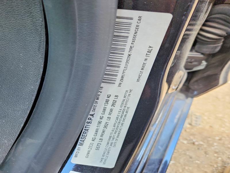 2018 Maserati Ghibli მანქანა იყიდება აუქციონზე, vin: ZAM57YTL0J1293296, აუქციონის ნომერი: 58775706