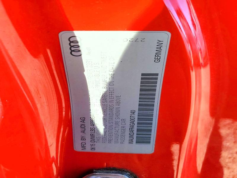 Продажа на аукционе авто 2016 Audi A5, vin: WAUM2AFR4GA007140, номер лота: 56983106