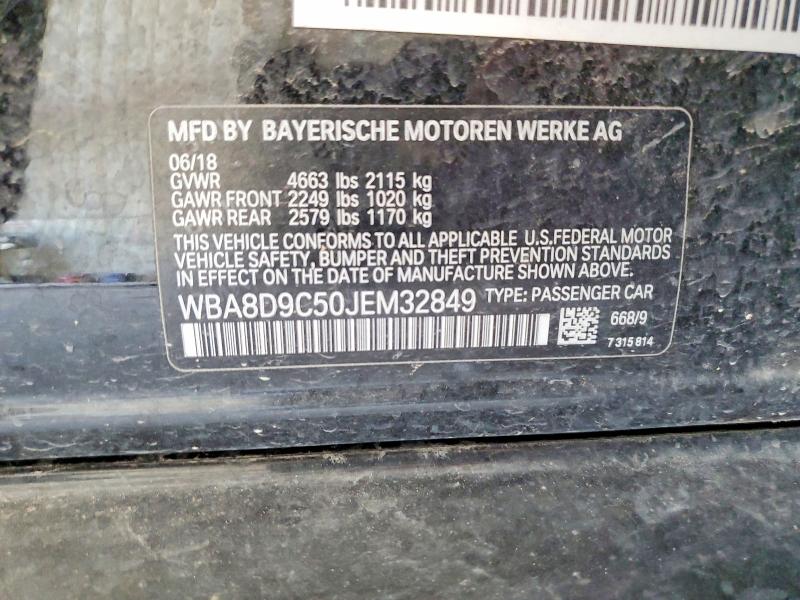 Aukcja sprzedaży 2018 Bmw 330, vin: WBA8D9C50JEM32849, numer aukcji: 58797236