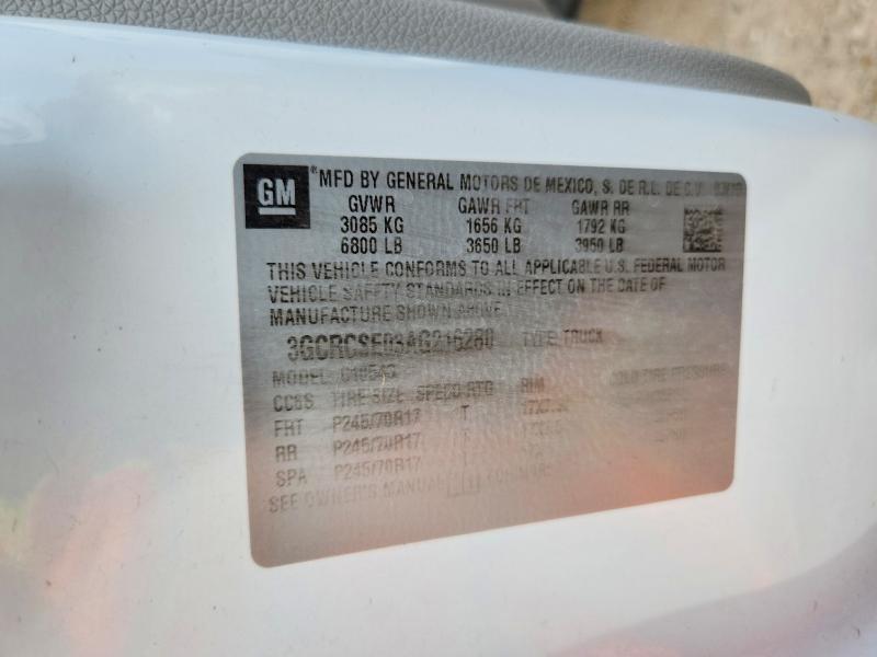 57004936 :رقم المزاد ، 3GCRCSE03AG216280 vin ، 2010 Chevrolet Silverado مزاد بيع