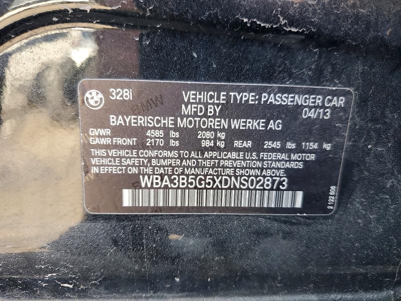 Aukcja sprzedaży 2013 Bmw 328, vin: WBA3B5G5XDNS02873, numer aukcji: 55378116