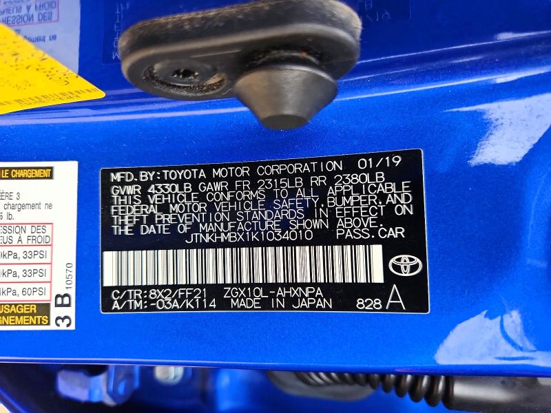 Aukcja sprzedaży 2019 Toyota C-hr, vin: JTNKHMBX1K1034010, numer aukcji: 56147856