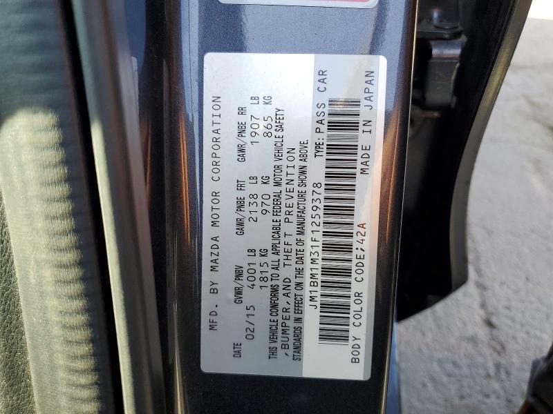 Продажа на аукционе авто 2015 Mazda 3, vin: JM1BM1M31F1259378, номер лота: 56786656