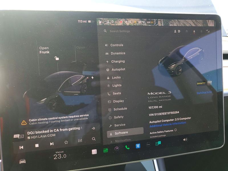 2018 Tesla Model 3 მანქანა იყიდება აუქციონზე, vin: 5YJ3E1EB7JF150284, აუქციონის ნომერი: 57064056