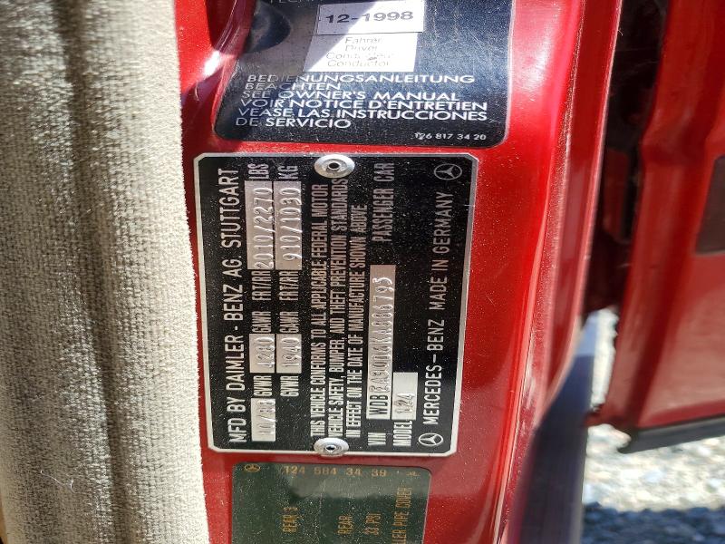 56048686 :رقم المزاد ، WDBEA30D6KA886795 vin ، 1989 Mercedes-benz 300 مزاد بيع