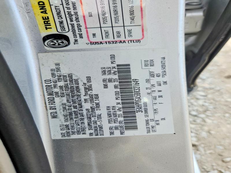 Продаж на аукціоні авто 2011 Ford Fusion, vin: 3FAHP0GA5BR321649, номер лоту: 57512216