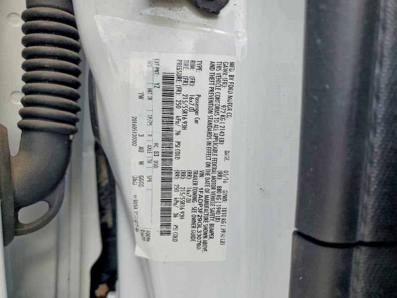 2016 Ford Focus მანქანა იყიდება აუქციონზე, vin: 1FADP3F29GL330760, აუქციონის ნომერი: 85633295