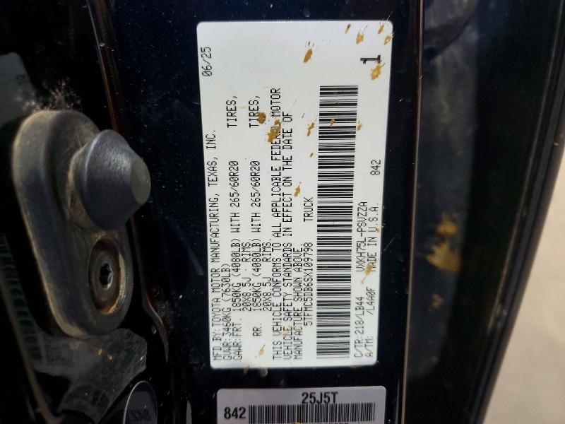 59117106 :رقم المزاد ، 5TFMC5DB6SX109798 vin ، 2025 Toyota Tundra مزاد بيع