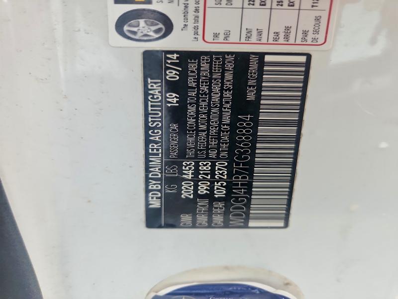 57732466 :رقم المزاد ، WDDGJ4HB7FG368884 vin ، 2015 Mercedes-benz C مزاد بيع