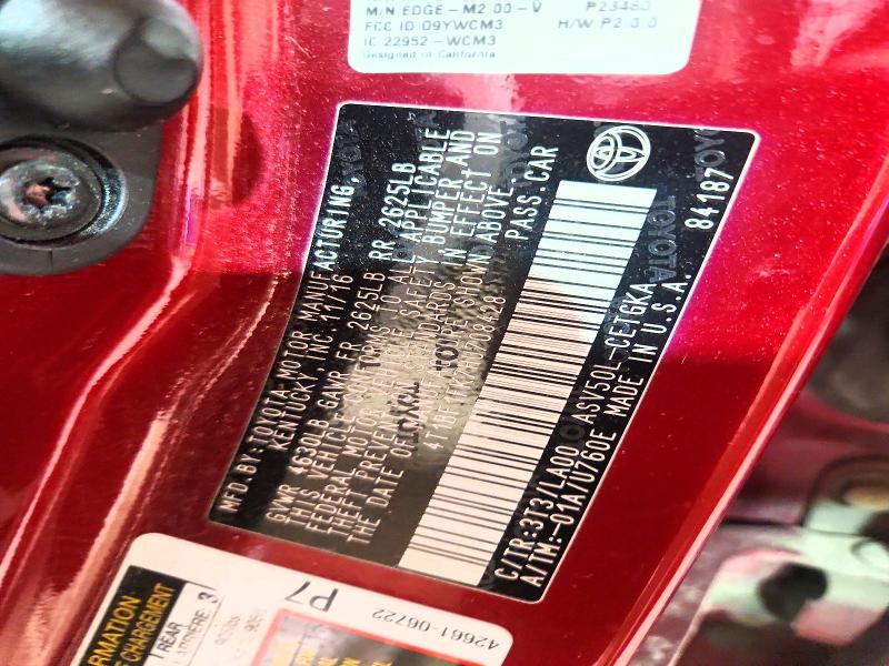 2017 Toyota Camry მანქანა იყიდება აუქციონზე, vin: 4T1BF1FK7HU708428, აუქციონის ნომერი: 56633286