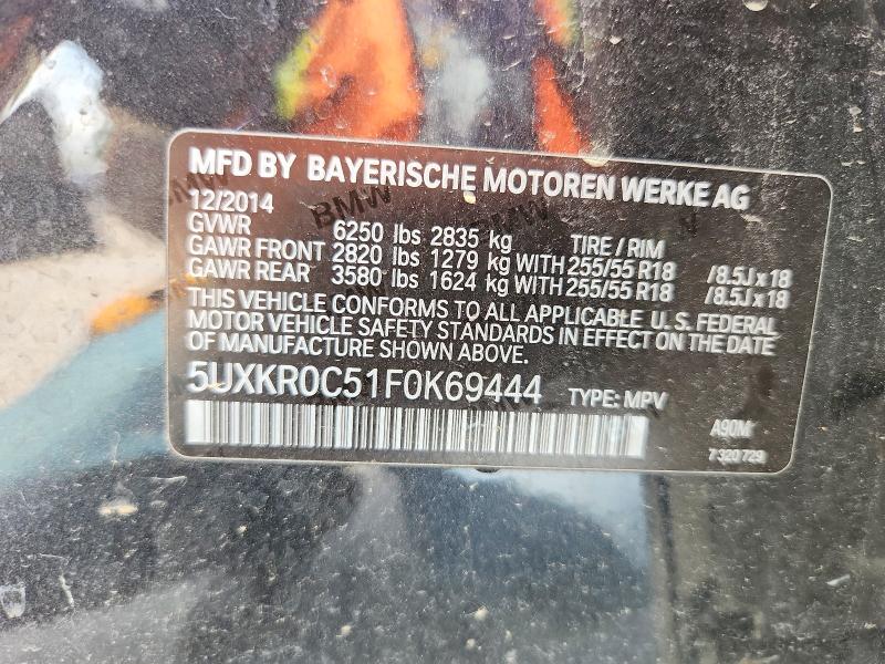 56462336 :رقم المزاد ، 5UXKR0C51F0K69444 vin ، 2015 Bmw X5 مزاد بيع