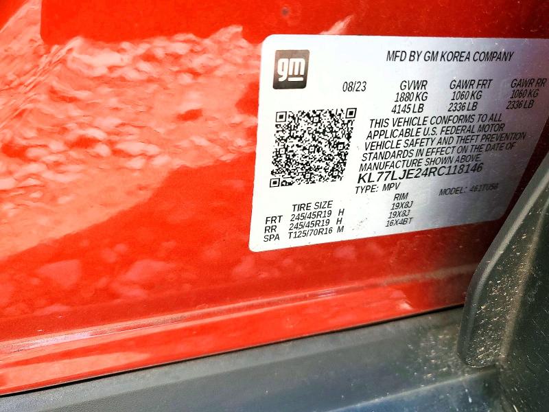 Продажа на аукционе авто 2024 Chevrolet Trax, vin: KL77LJE24RC118146, номер лота: 57687986