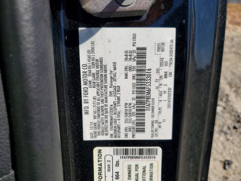 Aukcja sprzedaży 2015 Ford Mustang, vin: 1FATP8EM6F5333016, numer aukcji: 57410156