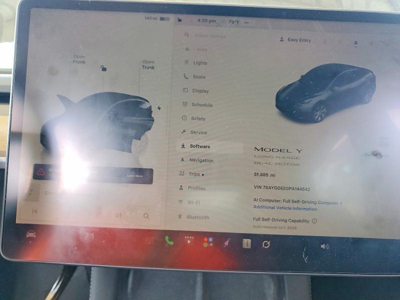 Продажа на аукционе авто 2023 Tesla Model Y, vin: 7SAYGDEE0PA144542, номер лота: 56162526
