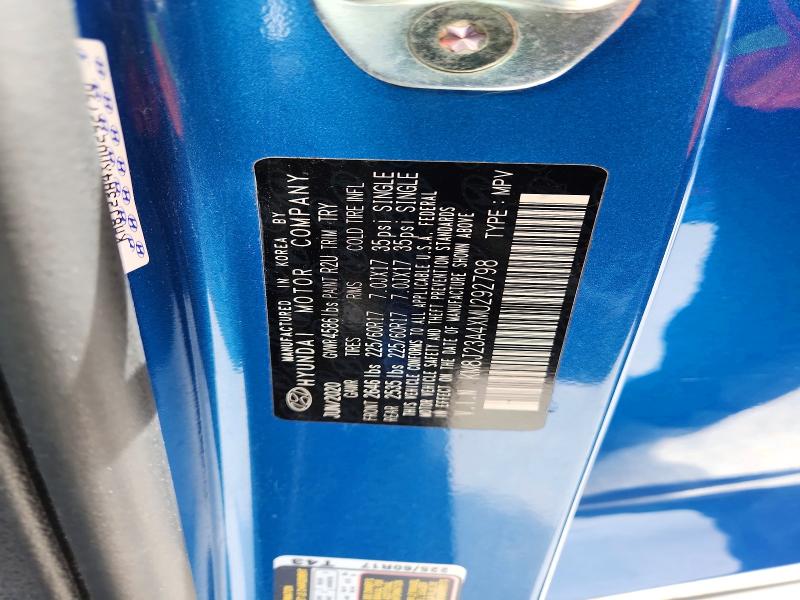 2021 Hyundai Tucson მანქანა იყიდება აუქციონზე, vin: KM8J23A4XMU292798, აუქციონის ნომერი: 55742136