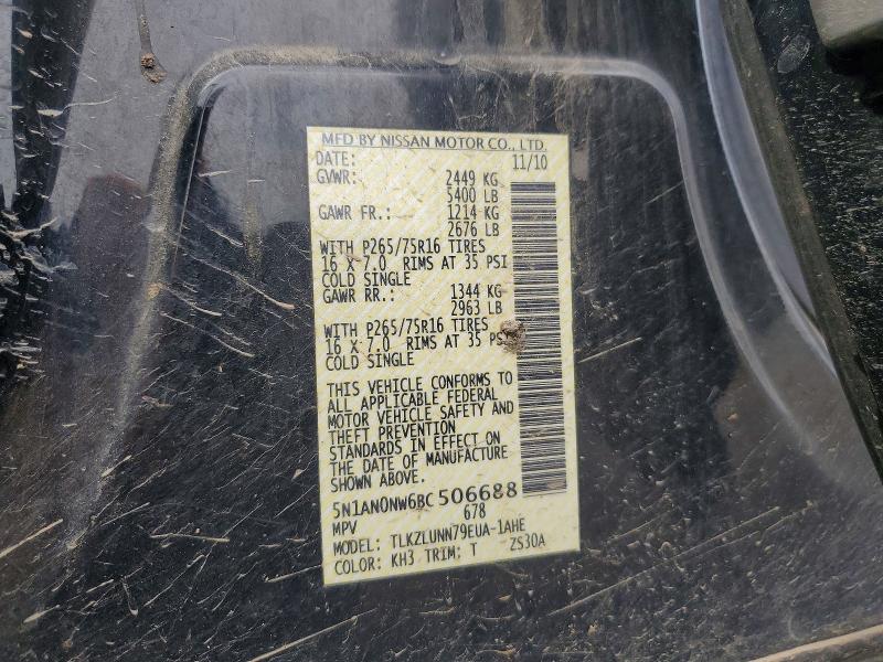 Aukcja sprzedaży 2011 Nissan Xterra, vin: 5N1AN0NW6BC506688, numer aukcji: 56693876