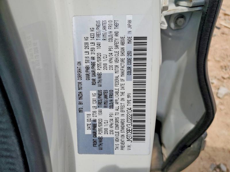 Aukcja sprzedaży 2018 Mazda Cx-9, vin: JM3TCBEY3J0222104, numer aukcji: 58566266