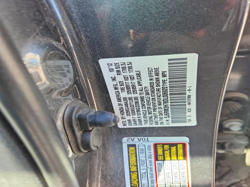 Продаж на аукціоні авто 2013 Honda Cr-v, vin: 5J6RM3H78DL006920, номер лоту: 58939926
