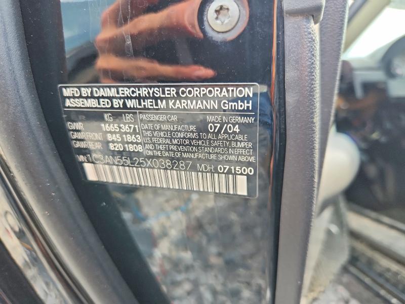 Продажа на аукционе авто 2005 Chrysler Crossfire, vin: 1C3AN55L25X038287, номер лота: 85613985