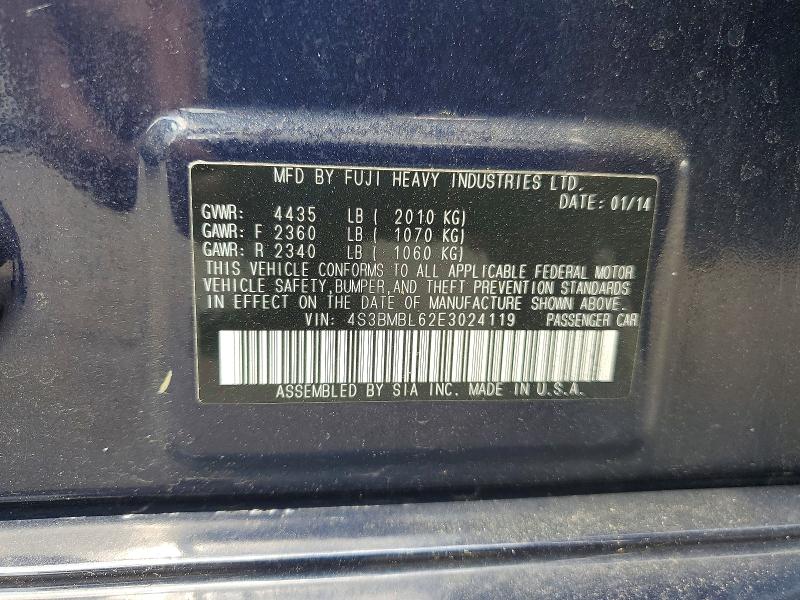 Продажа на аукционе авто 2014 Subaru Legacy, vin: 4S3BMBL62E3024119, номер лота: 56400076