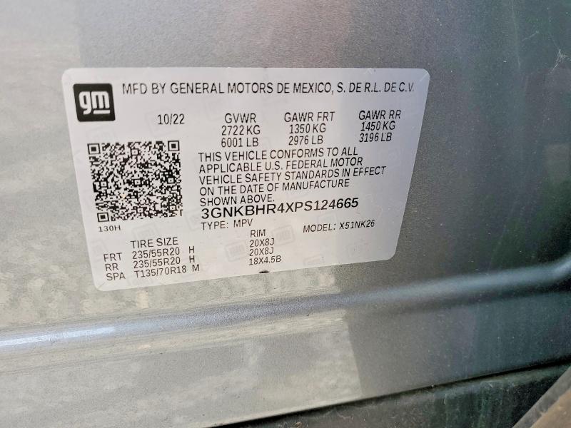 57192226 :رقم المزاد ، 3GNKBHR4XPS124665 vin ، 2023 Chevrolet Blazer مزاد بيع