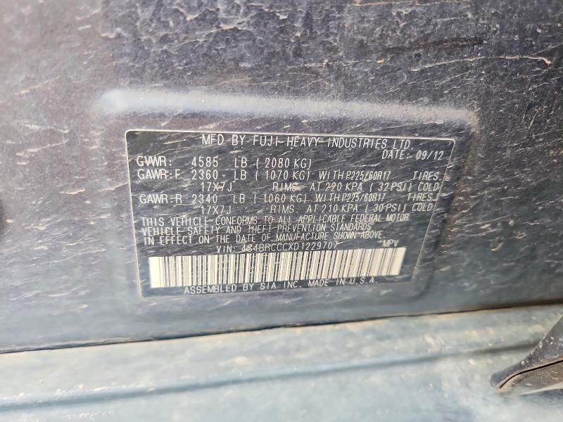 Продаж на аукціоні авто 2013 Subaru Outback, vin: 4S4BRCCCXD1229707, номер лоту: 57760736