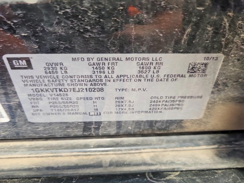 Продаж на аукціоні авто 2014 Gmc Acadia, vin: 1GKKVTKD7EJ210208, номер лоту: 58037486