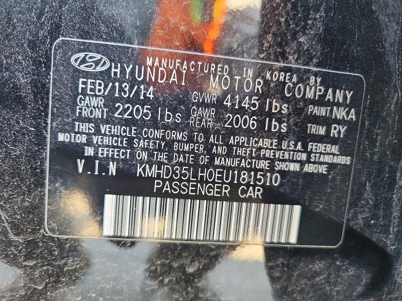 Aukcja sprzedaży 2014 Hyundai Elantra Gt, vin: KMHD35LH0EU181510, numer aukcji: 57599776