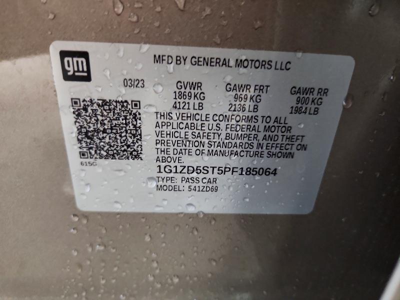 57879016 :رقم المزاد ، 1G1ZD5ST5PF185064 vin ، 2023 Chevrolet Malibu مزاد بيع