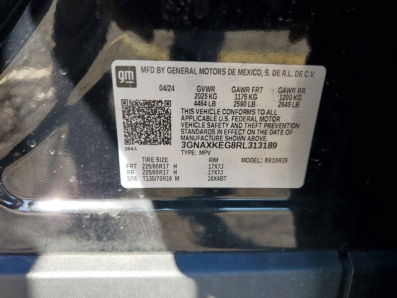 Продажа на аукционе авто 2024 Chevrolet Equinox, vin: 3GNAXKEG8RL313189, номер лота: 57440176