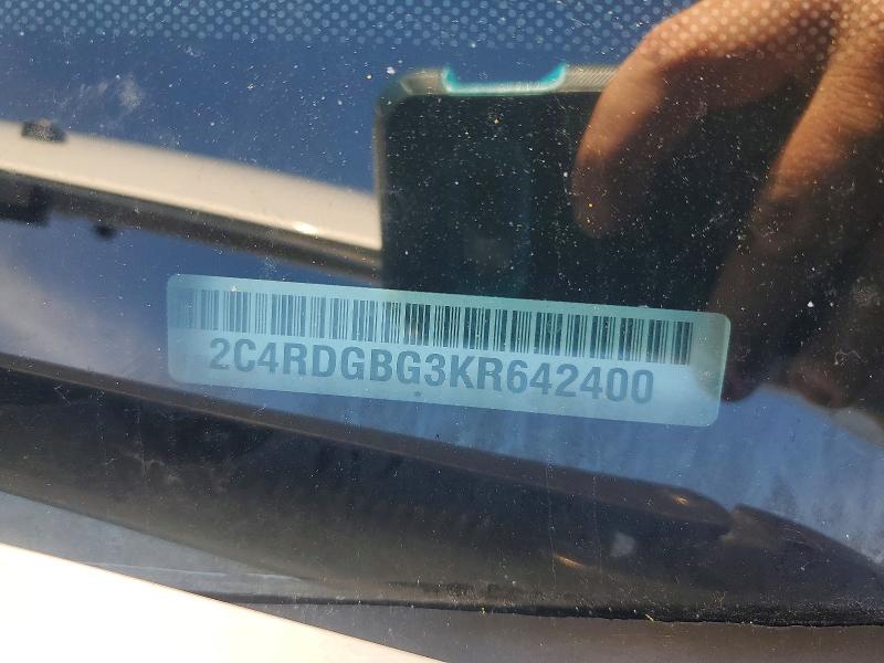 55075826 :رقم المزاد ، 2C4RDGBG3KR642400 vin ، 2019 Dodge Grand Caravan مزاد بيع