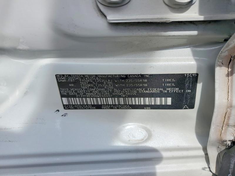Aukcja sprzedaży 2016 Toyota Rav4, vin: 2T3YFREV0GW240407, numer aukcji: 57527326