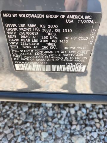 2025 Volkswagen Atlas მანქანა იყიდება აუქციონზე, vin: 1V2CR2CAXSC513999, აუქციონის ნომერი: 56421986