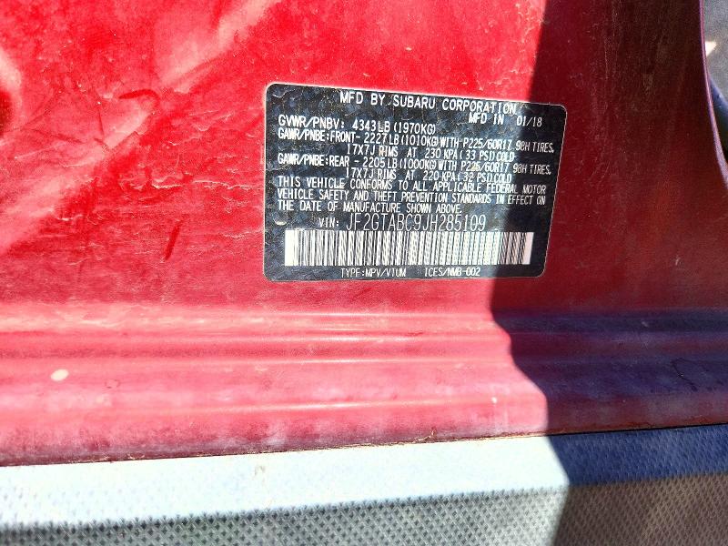 Продажа на аукционе авто 2018 Subaru Crosstrek, vin: JF2GTABC9JH285109, номер лота: 57540756
