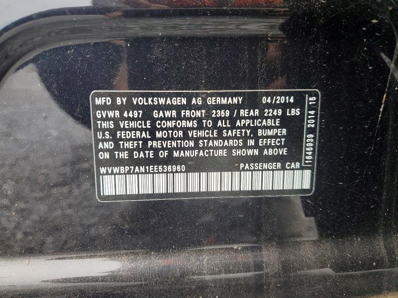 Aukcja sprzedaży 2014 Volkswagen Cc, vin: WVWBP7AN1EE536960, numer aukcji: 58040926