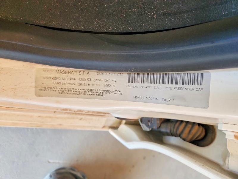 Продаж на аукціоні авто 2015 Maserati Ghibli, vin: ZAM57XSA7F1130498, номер лоту: 55414536