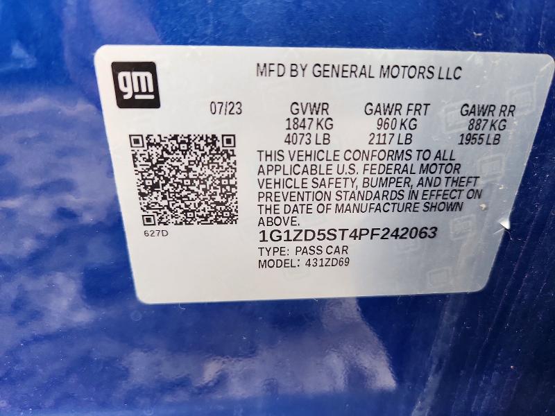 56526286 :رقم المزاد ، 1G1ZD5ST4PF242063 vin ، 2023 Chevrolet Malibu مزاد بيع