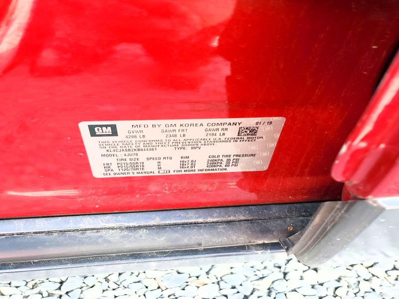 58965606 :رقم المزاد ، KL4CJASB2KB844461 vin ، 2019 Buick Encore مزاد بيع