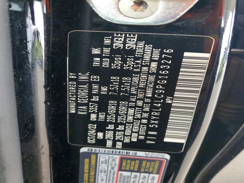 57673676 :رقم المزاد ، 5XYRL4LC9PG163276 vin ، 2023 Kia Sorento مزاد بيع