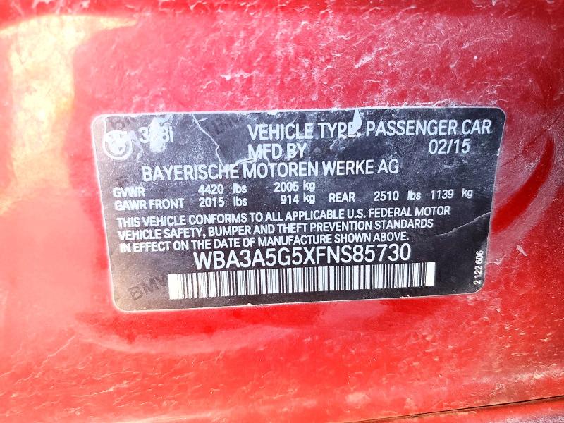 Aukcja sprzedaży 2015 Bmw 328, vin: WBA3A5G5XFNS85730, numer aukcji: 56665366