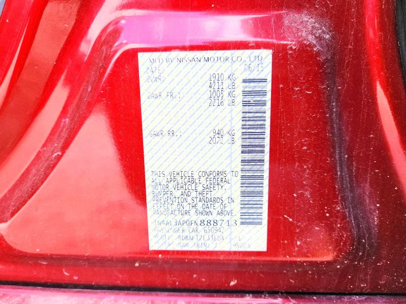 Aukcja sprzedaży 2015 Nissan Altima, vin: 1N4AL3AP0FN888713, numer aukcji: 57244626