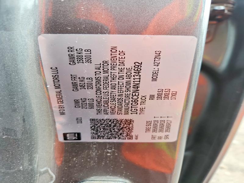 Продаж на аукціоні авто 2022 Gmc Canyon, vin: 1GTG6CEN4N1134692, номер лоту: 59093366