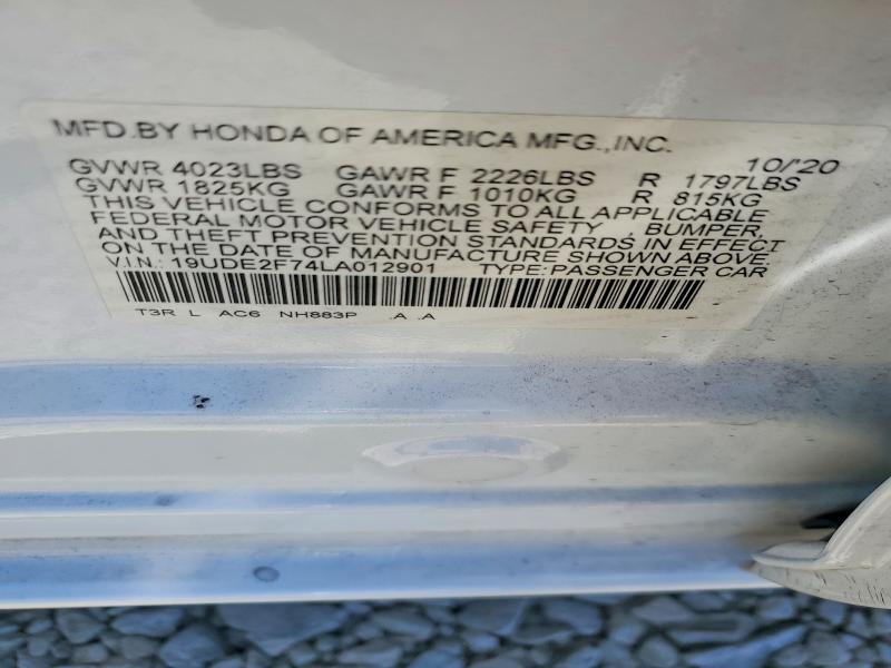 Продажа на аукционе авто 2020 Acura Ilx, vin: 19UDE2F74LA012901, номер лота: 58829606