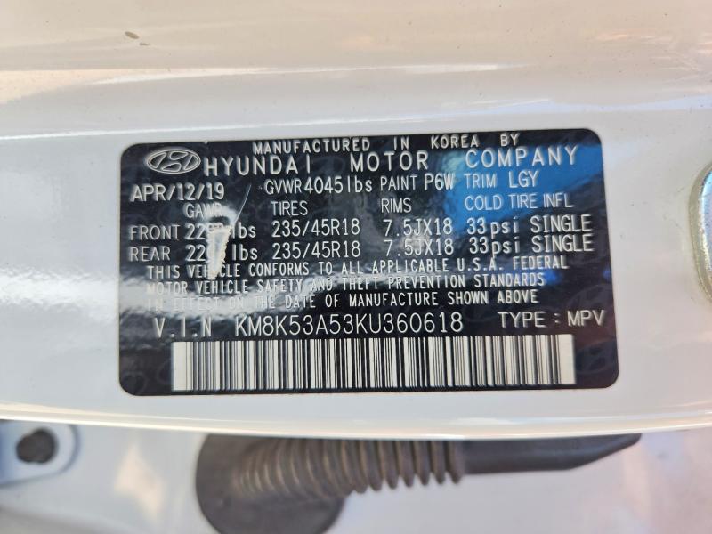 Auction sale of the 2019 Hyundai Kona, vin: KM8K53A53KU360618, lot number: 57060606