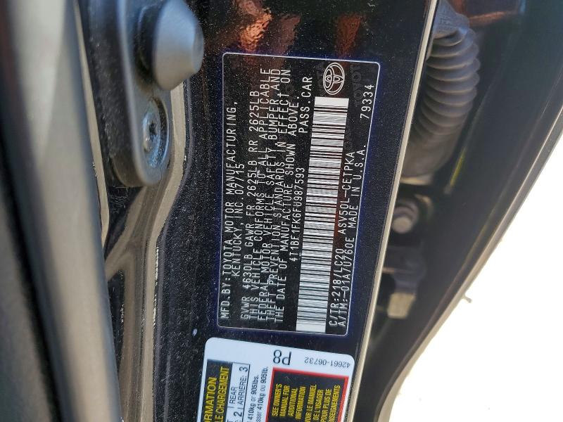 56301206 :رقم المزاد ، 4T1BF1FK6FU987593 vin ، 2015 Toyota Camry مزاد بيع