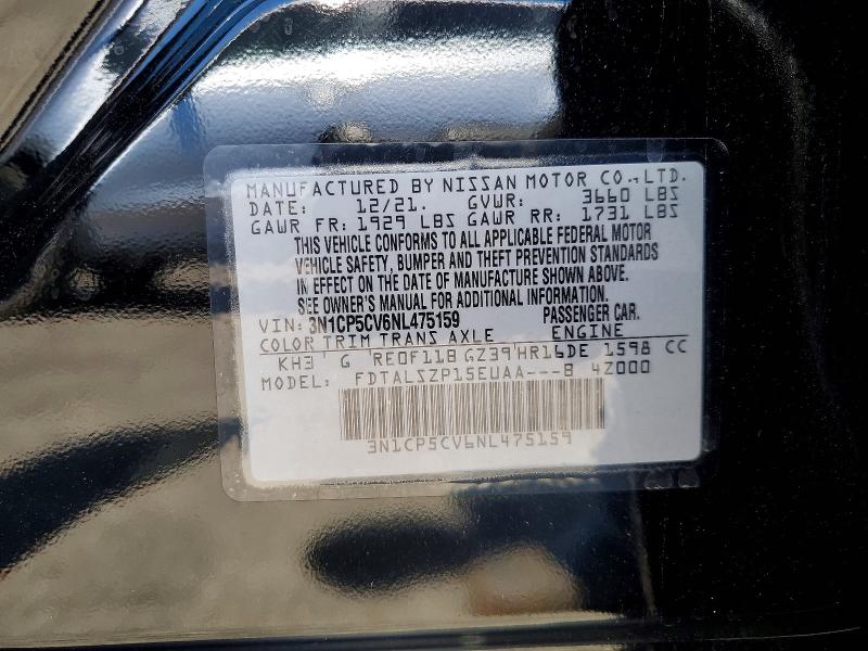 Продаж на аукціоні авто 2022 Nissan Kicks, vin: 3N1CP5CV6NL475159, номер лоту: 57580576