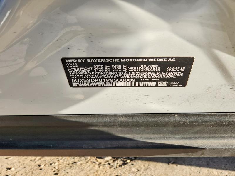 2023 Bmw X3 მანქანა იყიდება აუქციონზე, vin: 5UX53DP01P9S00089, აუქციონის ნომერი: 56335106