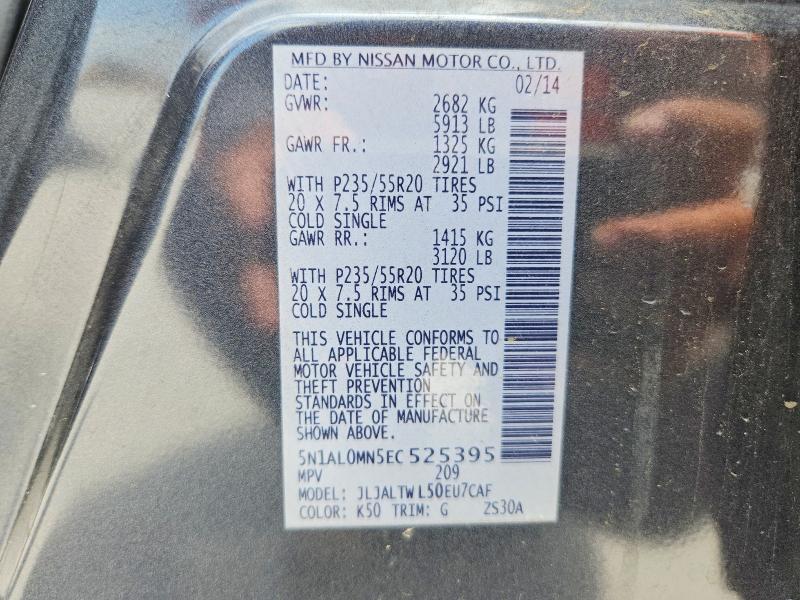 Продажа на аукционе авто 2014 Infiniti Qx60, vin: 5N1AL0MN5EC525395, номер лота: 55647426